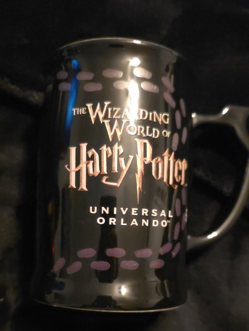 The Wizarding World of Harry Potter Universal Orlando Black Logo Mug